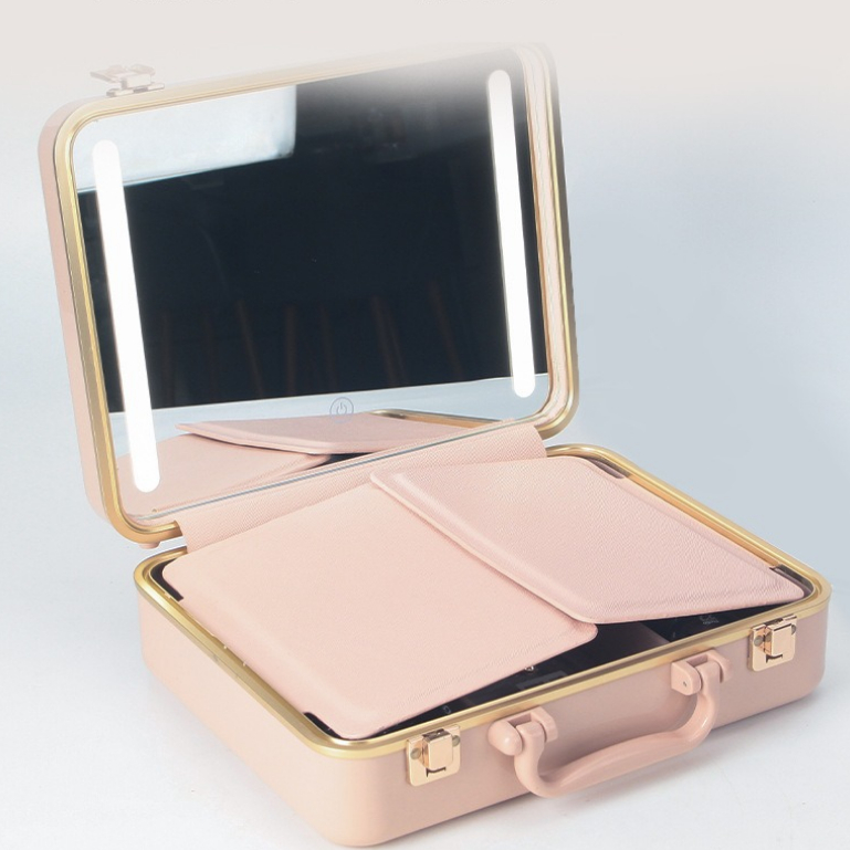 Beauty Lab Makeup - Kotak Rias Portabel dengan Lampu LED
