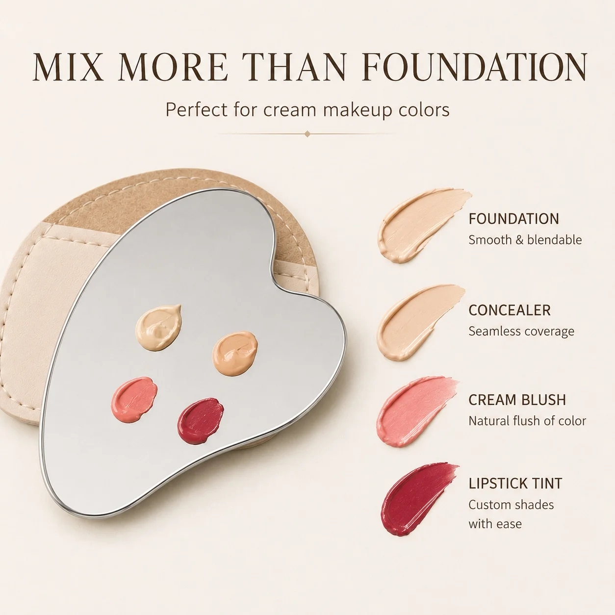Beauty Makeup Tool - Palet Pencampur Makeup Bentuk Hati dari