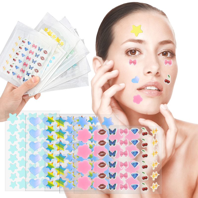 Beauty With Makeup - Stiker Perawatan Kulit Tambalan Jerawat Kartun