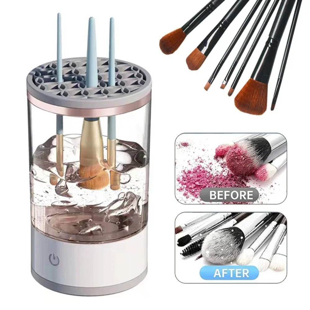Beauty Makeup Salon - Mesin Pembersih Kuas Makeup Elektrik Otomatis