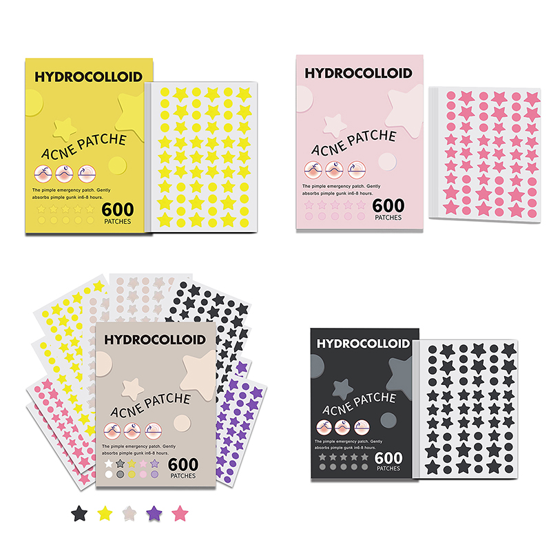 Beauty With Makeup - 600Pcs/set Plester Jerawat Bintang Warna-warni Tak