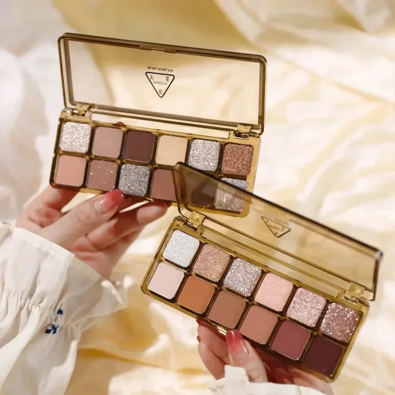 Palet Perona mata Glitter, 12  - Beauty Makeup Eyeshadow Palette ulasan dan harga