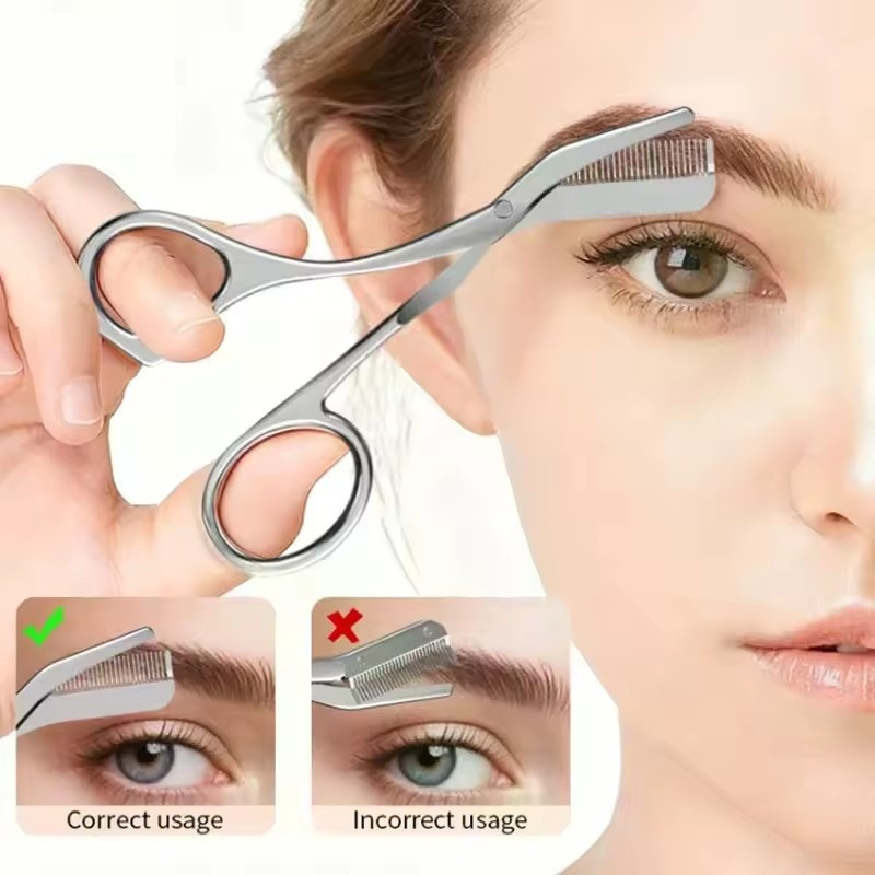 Gunting Alis Aman dengan Sisir - Beauty Makeup Salon ulasan dan harga