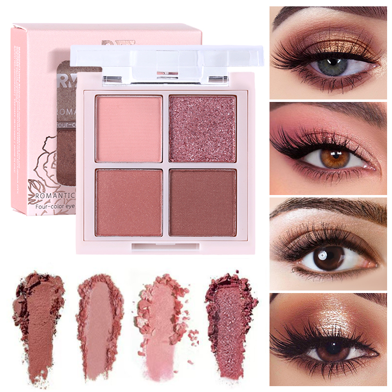 Palet Eyeshadow Empat Warna Ro - Beauty Makeup Eyeshadow Palette ulasan dan harga