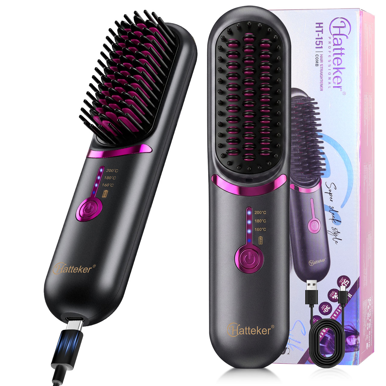 Sisir Pelurus Rambut Portabel  - Hair Straightener ulasan dan harga